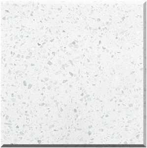 China White Terrazzo Tiles Artificial Stone Polished