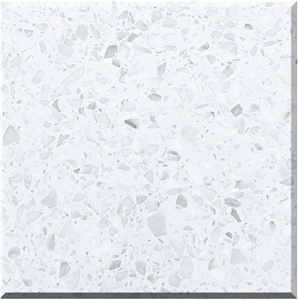 Beautiful New White Terrazzo Tiles Artificial Stone