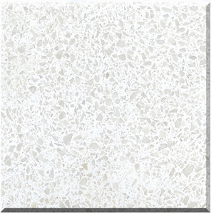 China Low Price White Terrazzo Tiles Artificial Stone