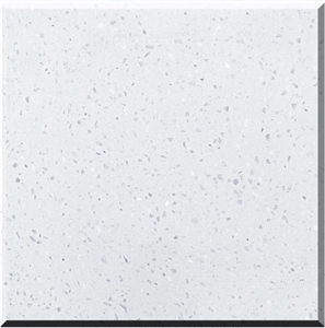 New Graceful White Terrazzo Tiles Artificial Stone Honed