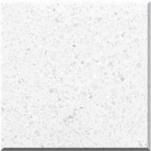 White Terrazzo Tiles Polished Wall Covering