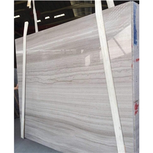 White Wooden Marble Slabs Grey Mosaic Tiles