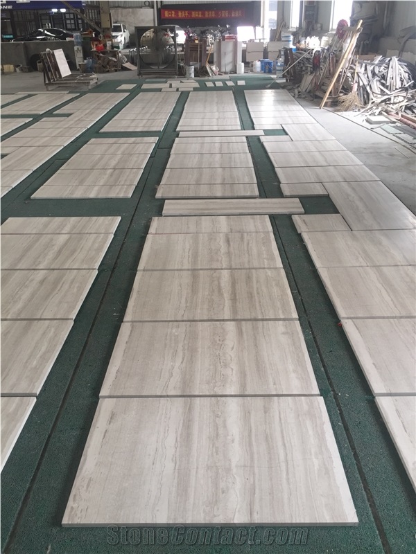 Silk Georgette Marble Tiles, Light Grey Wooden