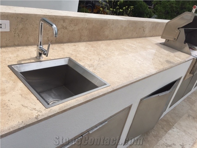 Durango Travertine Bathroom Countertop, Vanity Tops