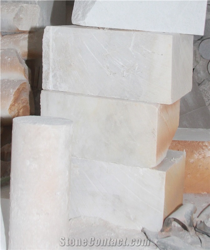 Alabaster Ingots or Raw Blocks White and Gray Alabaster Block