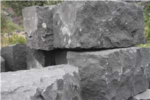 Basalt Lava Stone Blocks, Fossil Gray Blocks