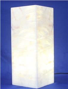 Luxurious Alabaster Rectangular Lamps