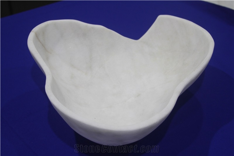White Alabaster Luxurious Decorative Bowl