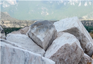 White/Gray Bengal Alabaster Blocks, Alabaster Raw Boulders