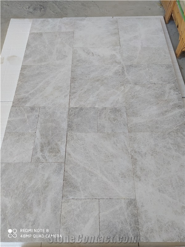 Tundra Grey Marble 3cm Sandblasted Pool Pavers