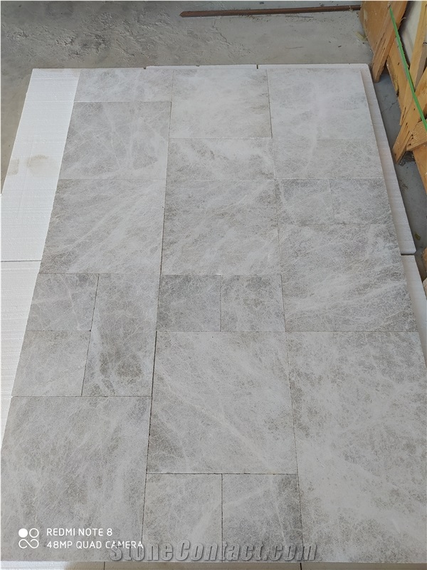 Tundra Grey Marble 3cm Sandblasted Pool Pavers