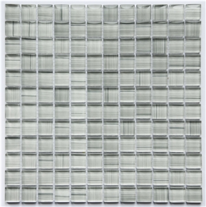 Crystal White Glass Mosaic Swimming Pool Tiles