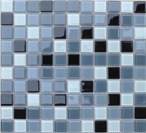 Crystal White Glass Mosaic Swimming Pool Tiles