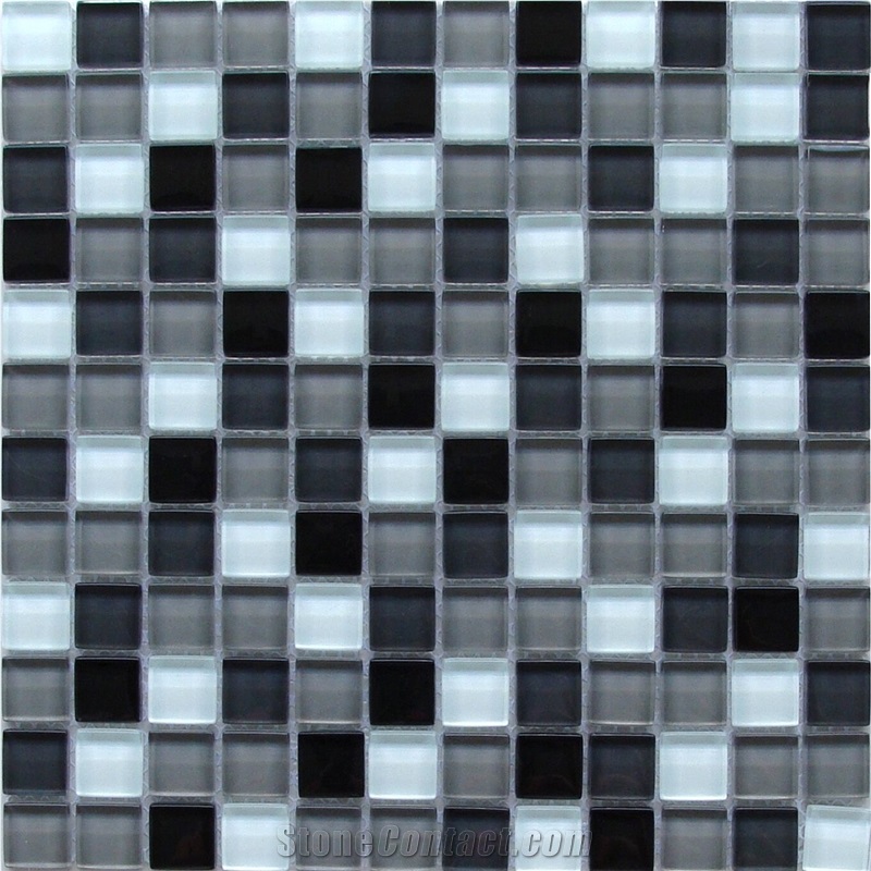 Crystal White Glass Mosaic Swimming Pool Tiles