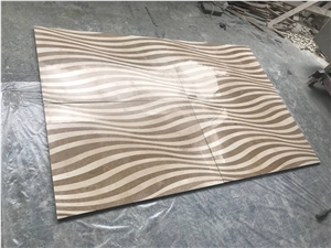 Curved Pattern Waterjet Cut Medallion Wall Tiles Curved Pattern Waterjet Cut Medallion Wall Tiles