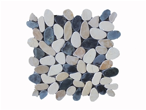 Mosaic Sliced Pebble Interlocking Wall Tile