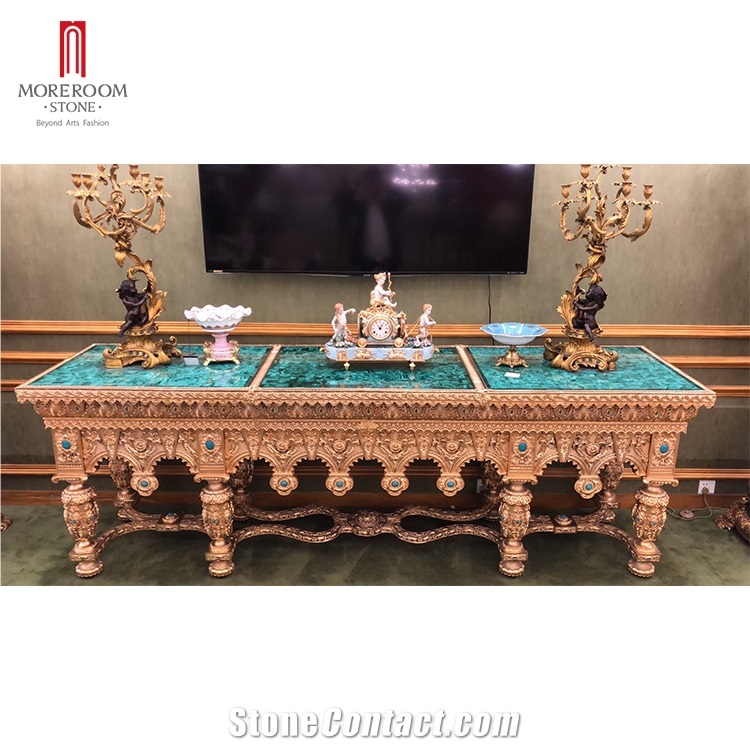 Green Granite Onyx Malachite Furniture Table
