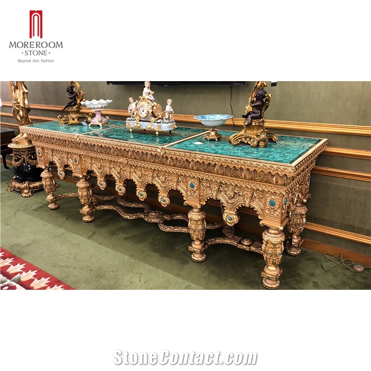 Green Granite Onyx Malachite Furniture Table