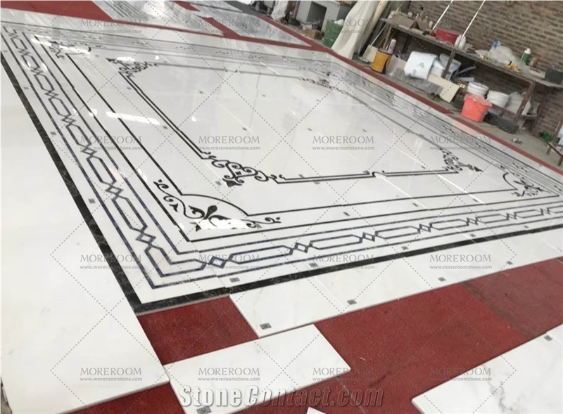 High End Hotel Project Marble Flooring Medallions