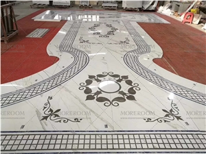 High End Hotel Project Marble Flooring Medallions