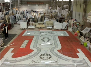 High End Hotel Project Marble Flooring Medallions