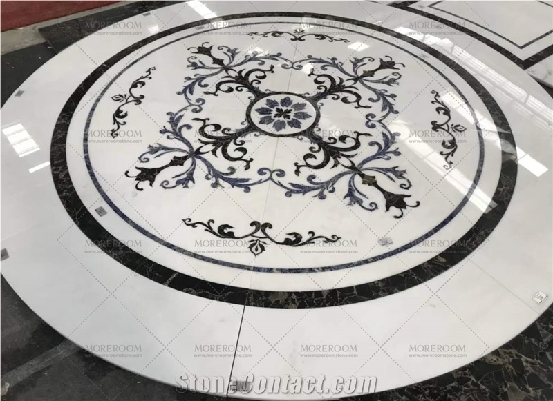 High End Hotel Project Marble Flooring Medallions
