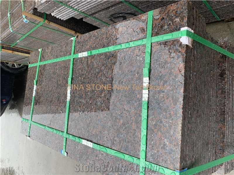 New Tan Brown Granite Tiles Slabs Stone Covering