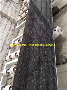 Rose Black Diamond Granite Tiles Slabs Cladding