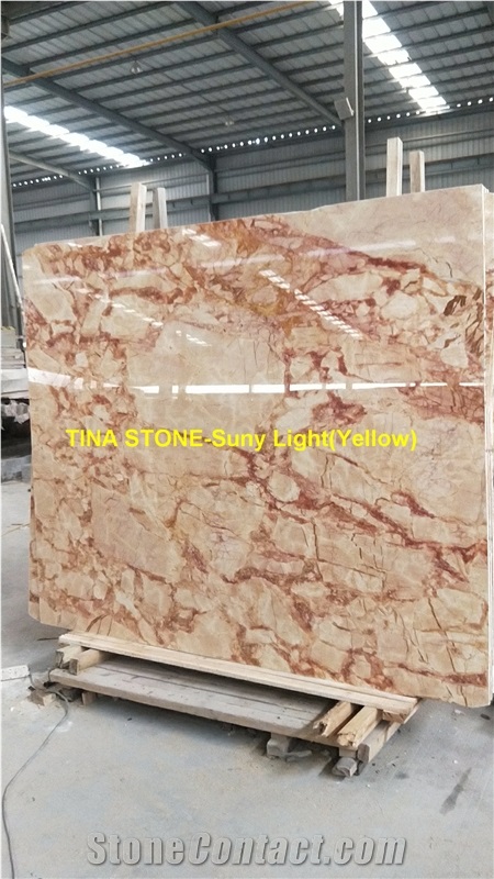 Sunny Light Marble Tiles Slabs