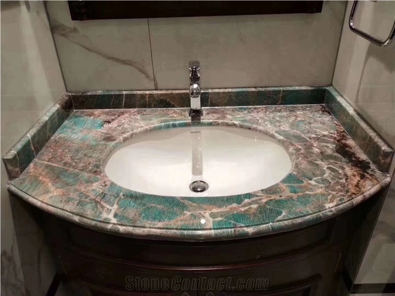 Customized Amazon Green Quartzite Vanities Top