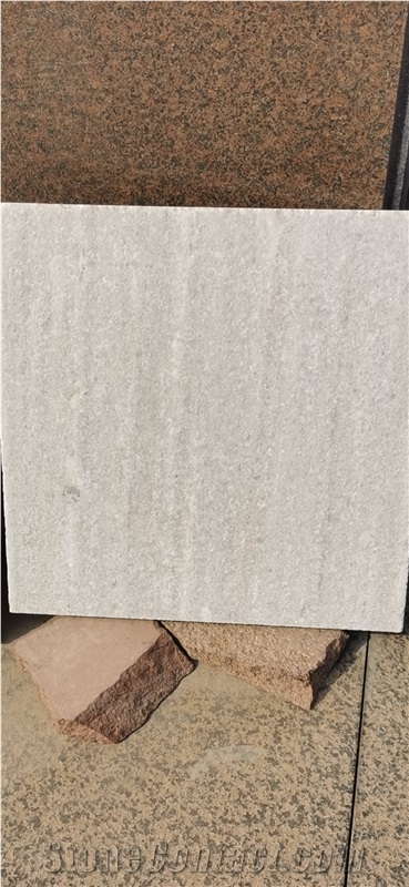 White Stone Sandblasted Flamed Pool Paver