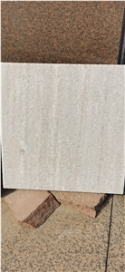 White Stone Sandblasted Flamed Pool Paver