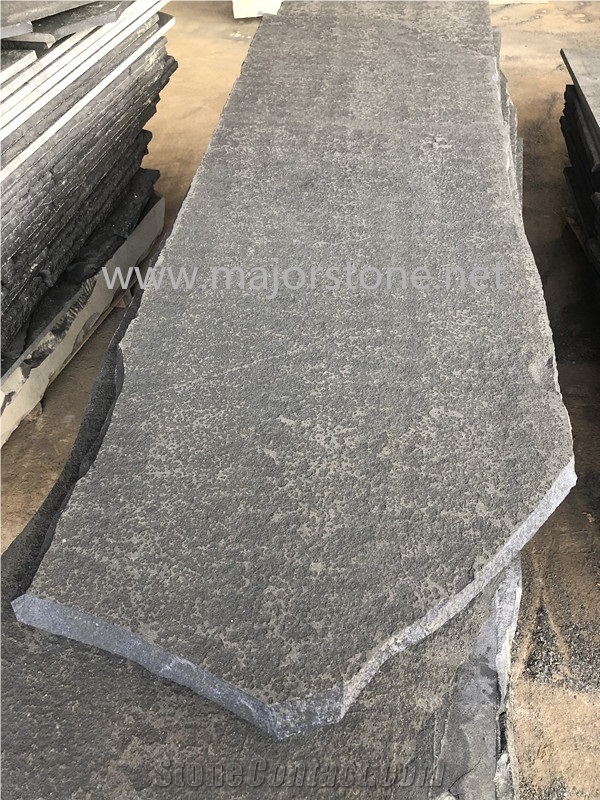 Slabs/Black Basalt Stone/Flamed/Waterjet