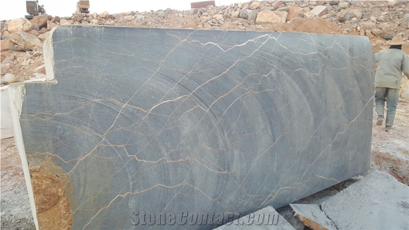 Nero Saint Laurent Black Gold Marble Blocks