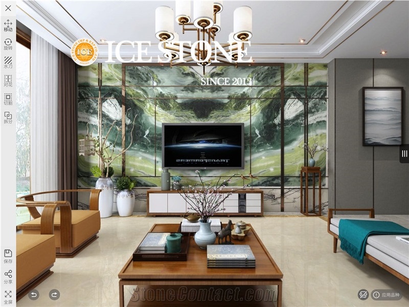 Chinese Dreaming Green Marble Wall Covering Tiles