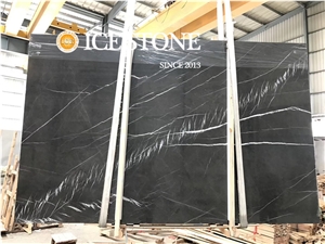 Chinese Nero Maquina Marble Slabs Tiles