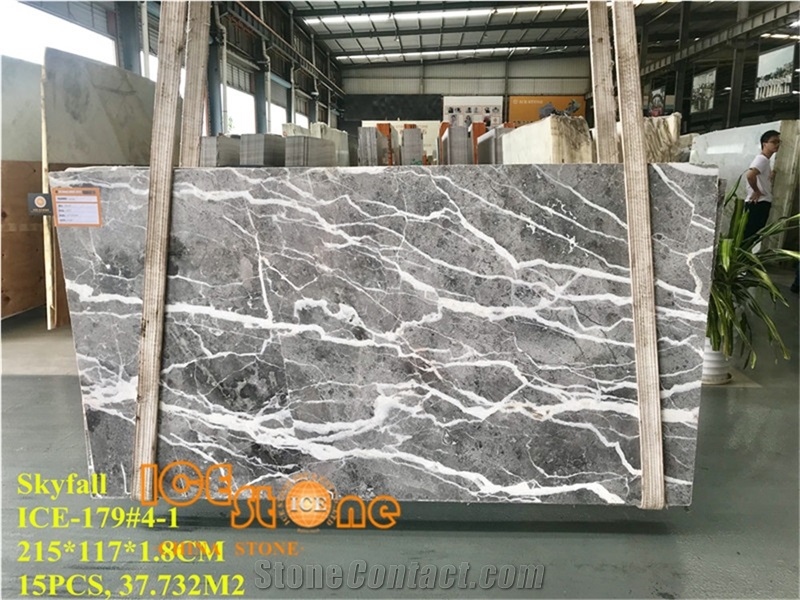 Chinese Skyfall Grey Marble Good Transparent Countertop