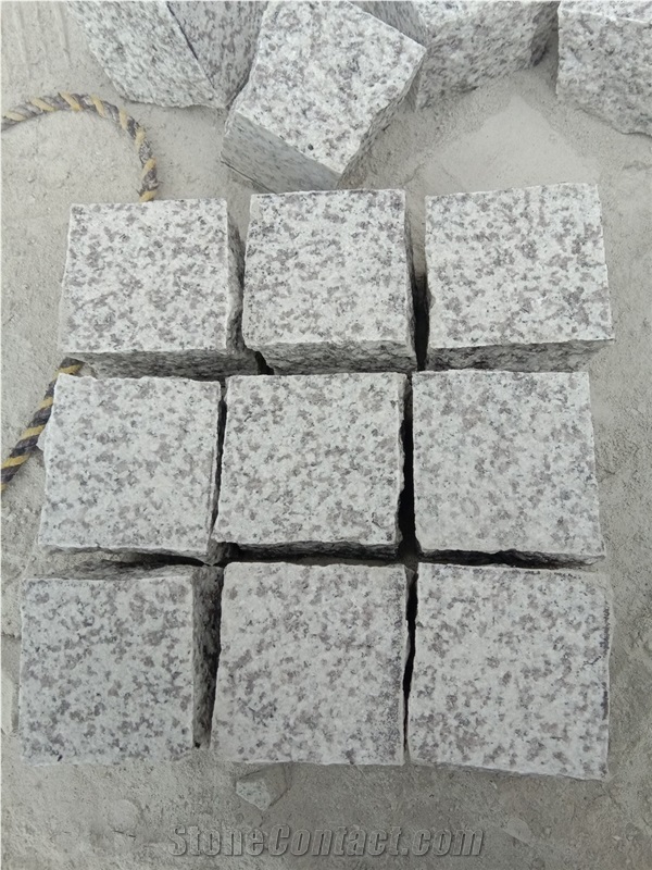 G655 Hazel White Rice Flower Grain Cobble Paver