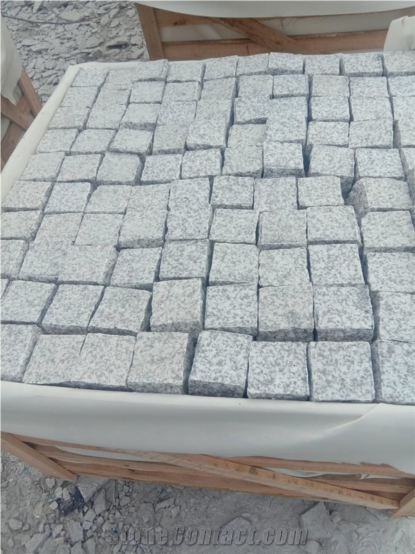 G655 Hazel White Rice Flower Grain Cobble Paver