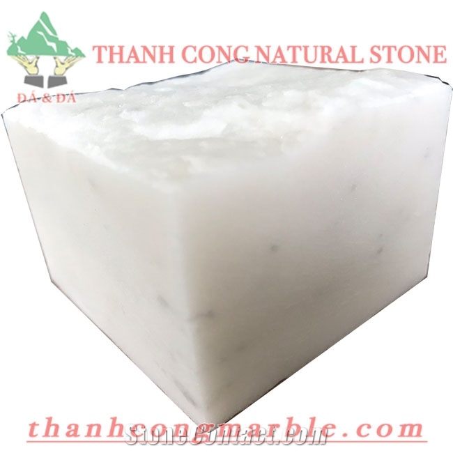 Ivory White Marble Cube Stone
