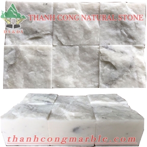 Ivory White Marble Cube Stone