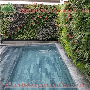 Silver Grey Stone Pool Pavers