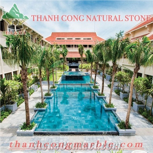 Silver Grey Stone Pool Pavers