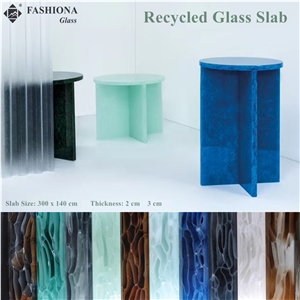 Design Recycled Translucent Glass Table Tops