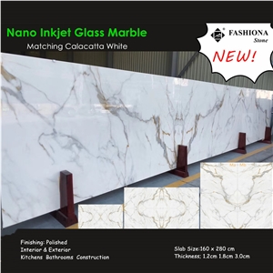 Nano Patterned Glassmarble, Book Match Slab
