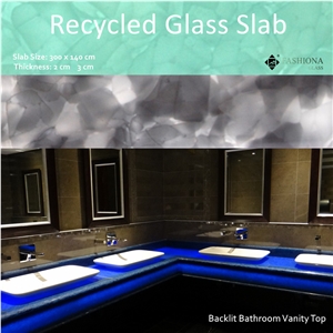 Translucent Recycled Glass Table Tops