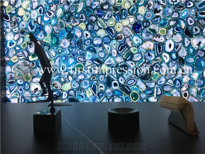 China Yellow Agate Semiprecious Stone Slabs