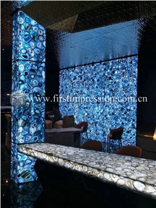 China Yellow Agate Semiprecious Stone Slabs