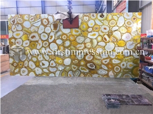Luxury Yellow Agate Gemstone Slabs,Tiles Luxury Yellow Agate Gemstone Slabs,Tiles