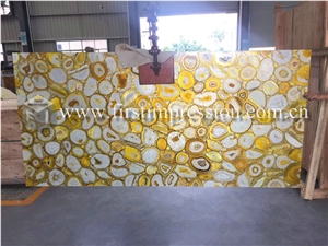 Luxury Yellow Agate Gemstone Slabs,Tiles